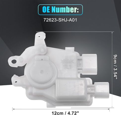 X AUTOHAUX بديل محرك قفل الباب الخلفي الأيمن للراكب الجانبي لسيارة Honda Odyssey LX 2005-2010 5 أبواب جانبية قفل الباب مزلاج الباب رقم 72623-SHJ-A01 أبيض in Saudi Arabia
