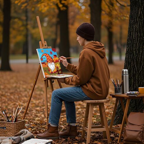 Sherr 24 Pcs Pre Drawn Canvas for Painting Adult Pre Printed Canvas Bulk Sip and Paint Kit Stretched Panels Paint Set for Theme Painting Night Party Favor (Autumn Halloween,8 x 10 Inch) in Kuwait