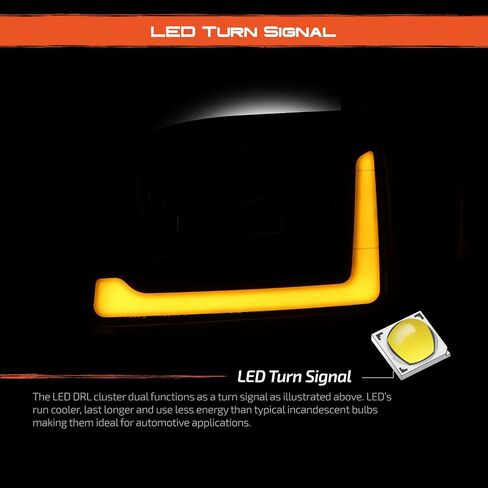 AKKON - Fits 2001-2004 Toyota Tacoma Black Headlights Pair w/LED Greeting Lamp Switchback DRL Sequential Turn Signal in Saudi Arabia