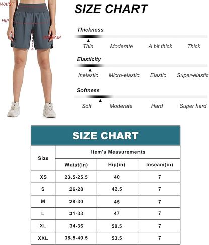 Women's 7" Athletic Running Long Shorts with Liner High Waist Gym Workout Sports Shorts with Zipper Pockets in Saudi Arabia