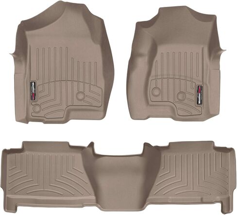 WeatherTech Custom Fit FloorLiners for Silverado, Suburban, Sierra, Yukon XL, Avalanche - 1st & 2nd Row (440031-440612), Black in Saudi Arabia