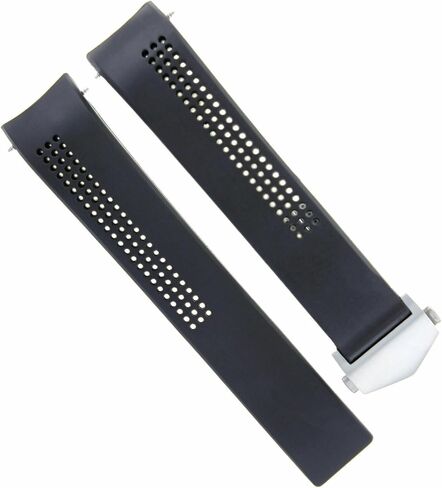 حزام مطاطي Ewatchparts 22 مم متوافق مع تاغ هوير كاريرا كاليبر 16، 17، 36، Cav551B أسود in Saudi Arabia
