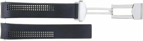 حزام مطاطي Ewatchparts 22 مم متوافق مع تاغ هوير كاريرا كاليبر 16، 17، 36، Cav551B أسود in Saudi Arabia