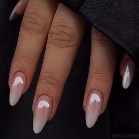 French Press on Nails Medium Rhinestone Pink Fake Nails Almond Bling Glossy 3D Flower False Nail Tips Artificial Nails Finger Manicure for Women&Girls -24 pcs in Kuwait