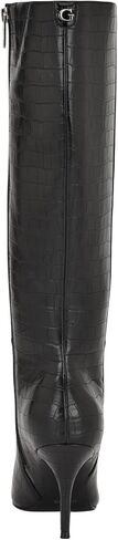 Guess Women's WAYLA Knee High Boot, Dark Brown Croco 200, 9.5 in Saudi Arabia