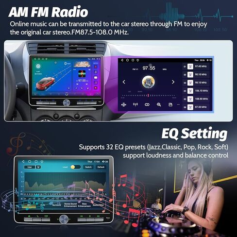 Android Car Stereo Radio for Dodge Ram 1500 2500 3500 2013-2018 with Wireless Carplay Wireless Android Auto, 8 Core 9 Inch Touchscreen Head Unit with Bluetooth/WiFi/DPS/EQ Backup Camera(2+32G) in Kuwait