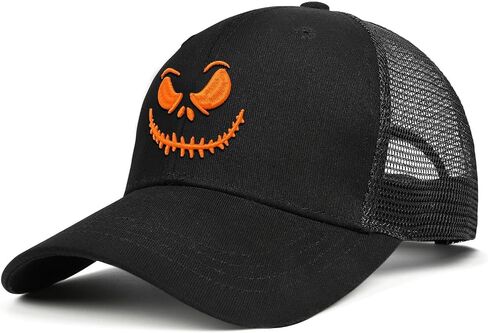 Halloween Hat, Baseball Cap for Men Women,Black Trucker Hats Adjustable in Saudi Arabia
