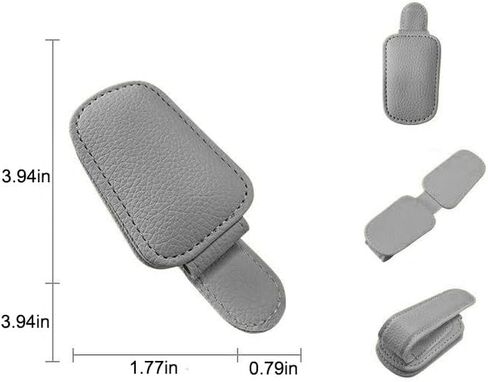Car Glasses Clip Glasses Holder Sunglasses Car Sunglasses Clip Multifunctional Card Clip Storage Clip,Grey in Saudi Arabia
