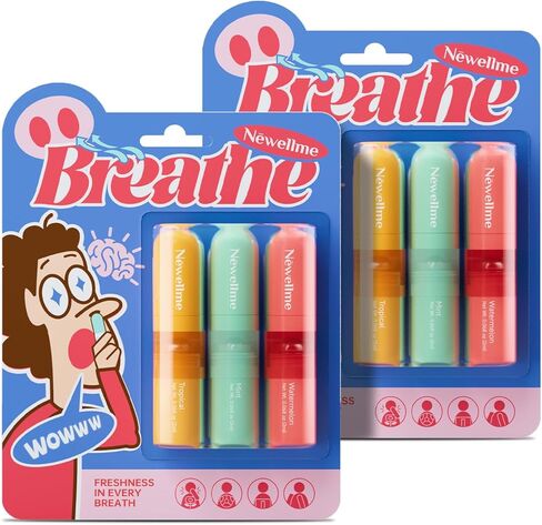 NEWELLME Nasal Stick Inhaler & Roll-On – 2-in-1 Aromatherapy for Stress Relief, Energy Boost, Muscle Relaxation – Portable & Travel-Friendly for Yoga, Office, Daily Use – Natural Wellness Solution in Saudi Arabia