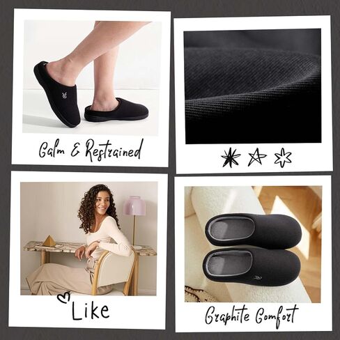 شباشب VeraCosy النسائية ذات اللونين، أحذية منزلية ناعمة ومريحة من الإسفنج الذكي غير قابلة للانزلاق in Kuwait