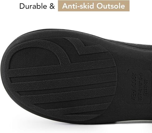 شباشب VeraCosy النسائية ذات اللونين، أحذية منزلية ناعمة ومريحة من الإسفنج الذكي غير قابلة للانزلاق in Kuwait