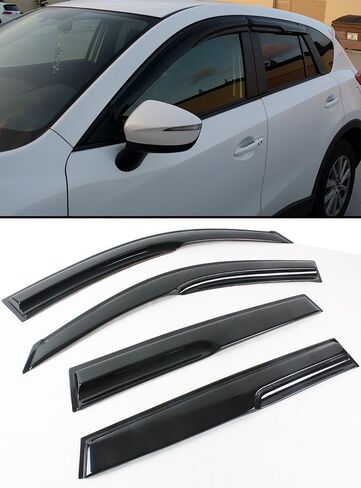 JDM 3D Style Smoked Window Visor Shade Rain Guard متوافق مع 2006-2012 Toyota RAV4 in Saudi Arabia