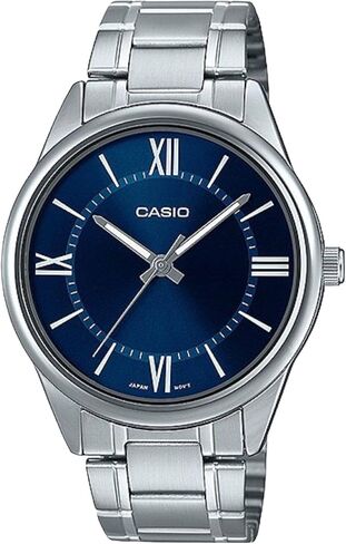 Casio MTP-V005D-2B5 Men's Standard Stainless Steel Blue Roman Dial Analog Watch in Saudi Arabia