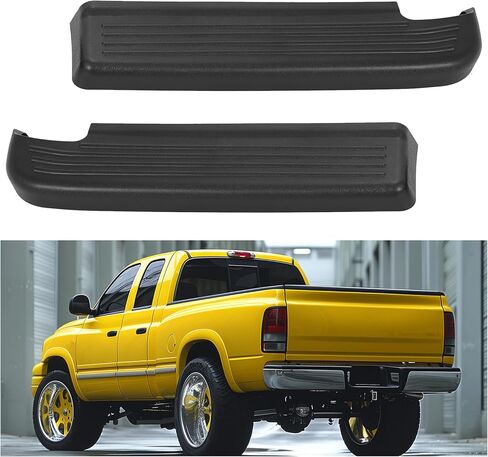 HECASA Rear Bumper Assembly Compatible with 1994-2002 Dodge Ram 1500 2500 3500 Fleetside/Styleside w/Step Pads Steel+Plastic Powder Coated Heavy Duty Black in Saudi Arabia