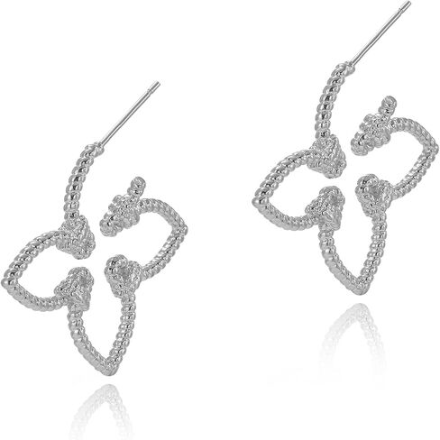 Large Statement Flower Hoop Earrings for Women,Boho Statement Elegant Vintage Thick Unique Chunky Floral Jewelry Petal Earrings For Formal Wedding Birthday in Kuwait