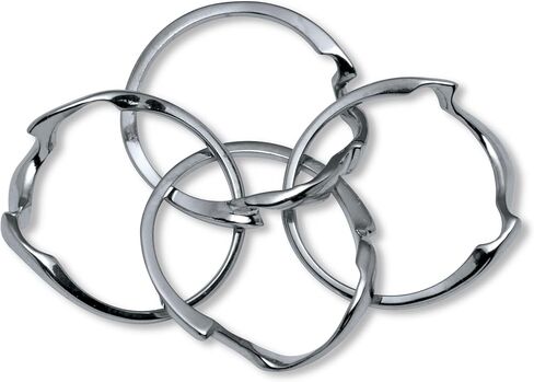 Platinum over Sterling Silver Interlocking Puzzle Ring in Saudi Arabia