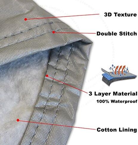 غطاء سيارة من 4 طبقات من القطن الناعم المرصع بالطلاء يحمي جميع الأحوال الجوية في الأماكن المغلقة والخارجية وواقي السيارات من نسيج مسامي مع طلاء مقاوم للماء وحماية من الغبار والشمس والمطر لسيارة سيدان بالحجم الكامل in Kuwait