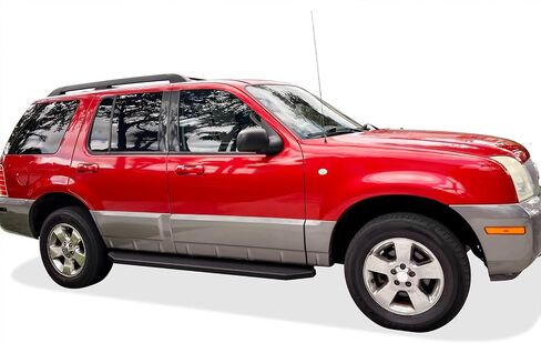 APS 6-inch Aluminum (Polished Flat Style) Running Boards Nerf Bars Side Steps Compatible with Ford Explorer Mercury Mountaineer 2002-2005 4-Door (Exclude Sport Model) in Saudi Arabia
