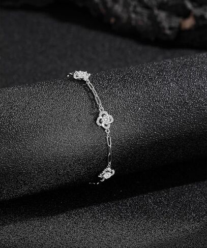 ÀIMBRACE Gift-Ready Packaging Moissanite 925 Sterling Silver Adjustable Charm Link Bracelet with Bonus Handcrafted Presents for Women as Tokens of Appreciation — Birthday for (Grand)Daughter, Anniversary for Wife, Valentine’s Day for Girlfriend & Mother’s in Saudi Arabia