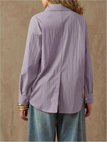 SOLY HUX Women's Oversized Button Down Shirts Casual Collared Long Sleeve Blouses in Saudi Arabia