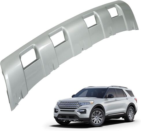 munirater Front Bumper Lower Valance Panel Skid Plate Silver Plastic Replacement for 2020-2022 Explorer in Saudi Arabia