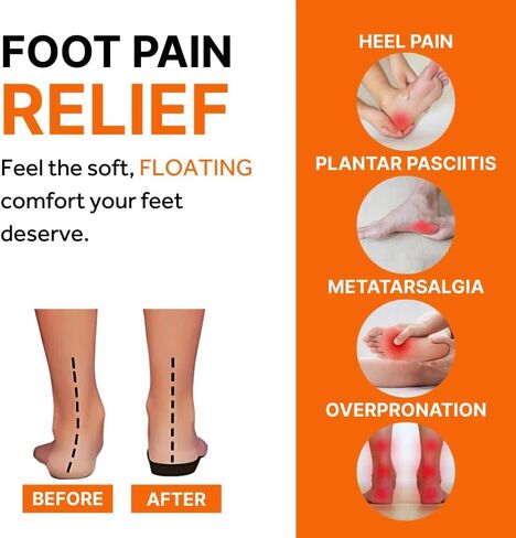 Softr Steps Insoles Women Men, Softer Steps Orthotics 4D Comfort Breathable Cushion Shoes Inserts (Black, Men 6-7 / Women 8-9) in Kuwait