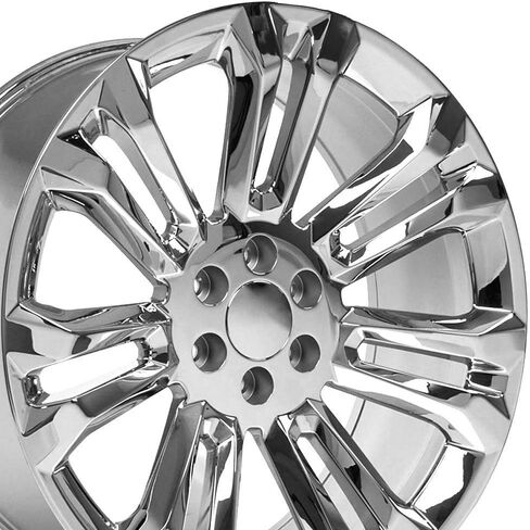 إطارات OE Wheels CV43B مقاس 24 بوصة تناسب طراز Silverado 1500 6x139.7 24x10 كروم - هولاندر 5666 (1) in Saudi Arabia