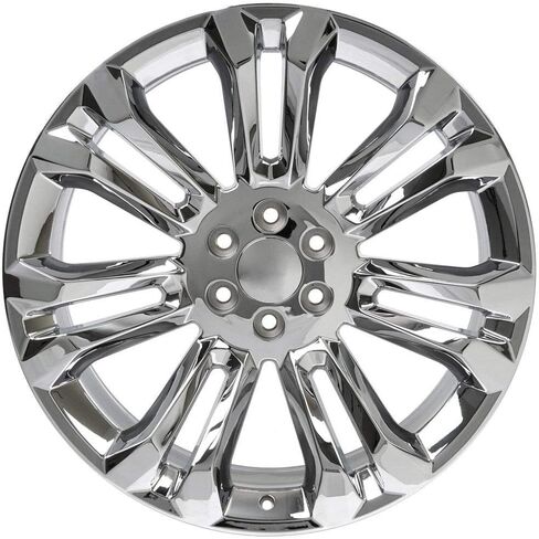 إطارات OE Wheels CV43B مقاس 24 بوصة تناسب طراز Silverado 1500 6x139.7 24x10 كروم - هولاندر 5666 (1) in Saudi Arabia
