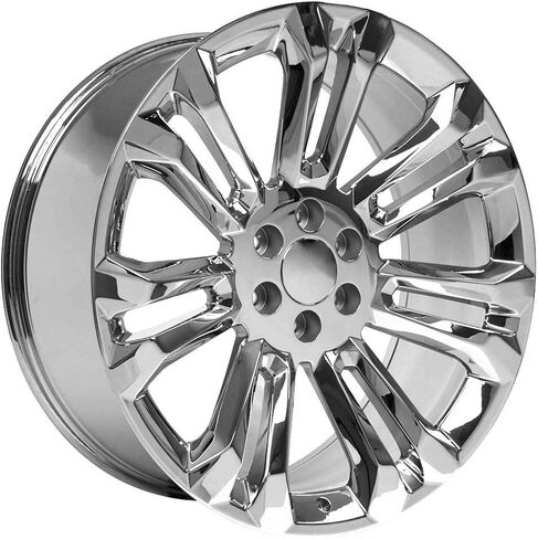إطارات OE Wheels CV43B مقاس 24 بوصة تناسب طراز Silverado 1500 6x139.7 24x10 كروم - هولاندر 5666 (1) in Saudi Arabia