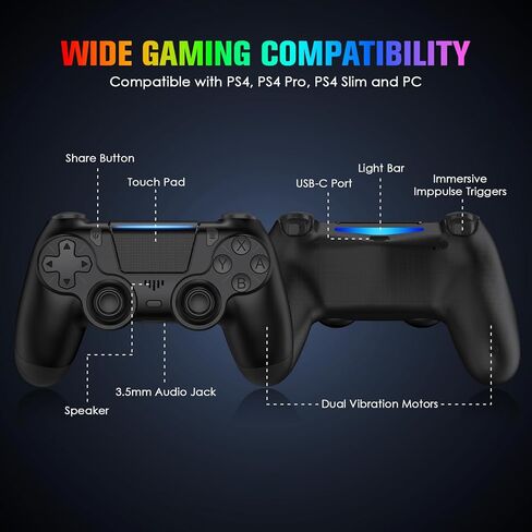 2 Pack Controller for PS4 with Charger Dock Station in Saudi Arabia