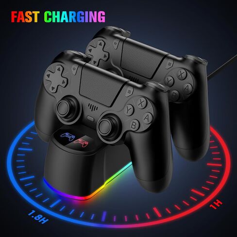 2 Pack Controller for PS4 with Charger Dock Station in Saudi Arabia