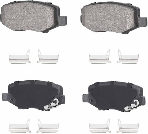 4PCS Rear Ceramic Brake Pads Fit for Dodge Nitro 3.7L/4.0L 07-11 for Jeep Liberty 3.7L 08-12 for Wrangler 3.8L 07-11 for Wrangler JK 3.6L 18 for Wrangler 3.6L 12-17 in Saudi Arabia