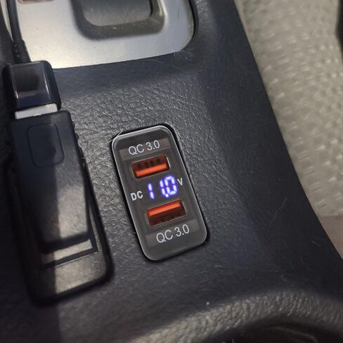 Aramox Dual USB Port Socket QC3.0 Fast Charging Outlet Power Adapter USB Car Socket for FJ Cruiser Fortuner (1.57x0.87 Inch) in Saudi Arabia
