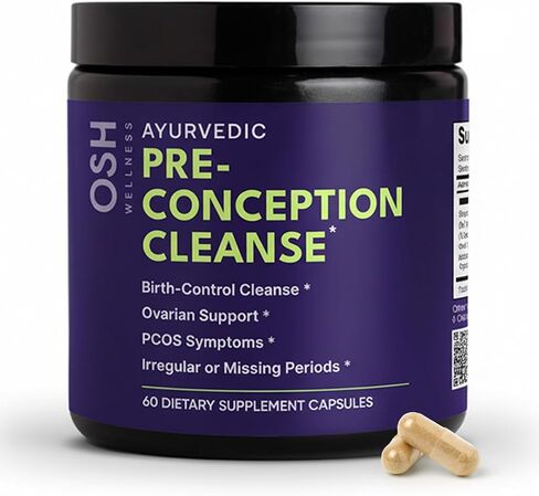 OSH Wellness Ayurvedic Fertility Supplements for Women | Support Ovulation | Conception for Women | Egg Quality | CoQ10, Maca Root, Vitex, & Vitamins | 90 Capsules in Saudi Arabia