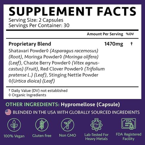 OSH Wellness Ayurvedic Fertility Supplements for Women | Support Ovulation | Conception for Women | Egg Quality | CoQ10, Maca Root, Vitex, & Vitamins | 90 Capsules in Saudi Arabia