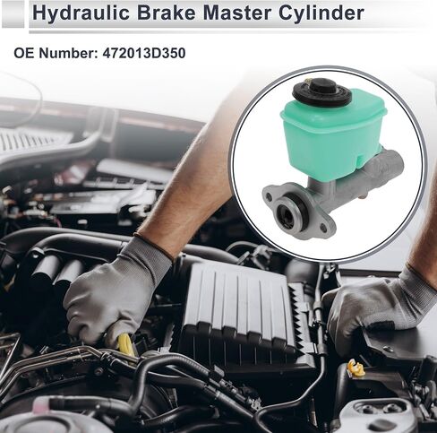 أسطوانة الفرامل الرئيسية لحجرة المحرك لسيارة Toyota 4Runner 1996-2000 L4 2.7L أسطوانة رئيسية هيدروليكية متينة رقم 472013D350 مع خزان سبائك الألومنيوم والبلاستيك 1 قطعة in Saudi Arabia