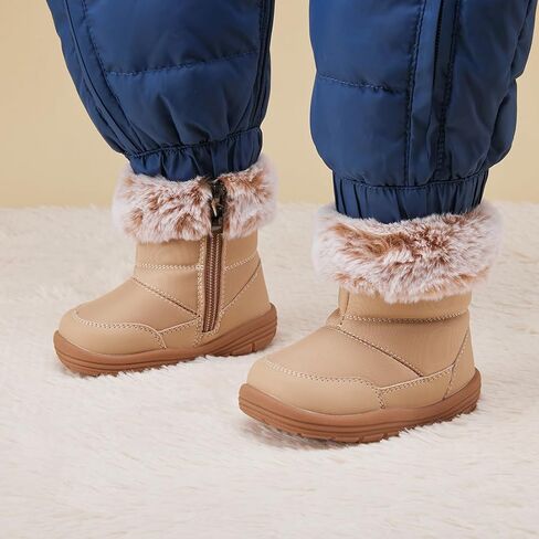 BMCiTYBM Baby Snow Boots Boys Girls Winter Infant Shoes Anti-Slip 6 9 12 18 24 Months Faux Fur in Saudi Arabia
