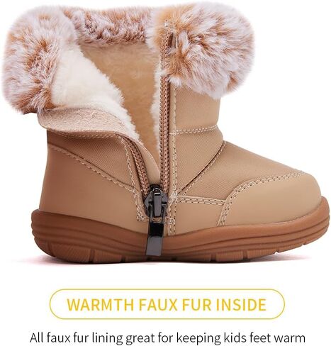 BMCiTYBM Baby Snow Boots Boys Girls Winter Infant Shoes Anti-Slip 6 9 12 18 24 Months Faux Fur in Saudi Arabia