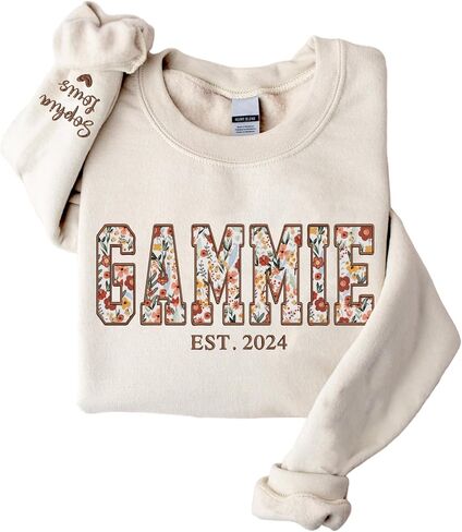 Custom Embroidered Mama Grandma Sweatshirt, Sweatshirts for Women, Personalized Gifts for Mama Grandma in Kuwait