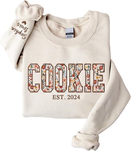 Custom Embroidered Mama Grandma Sweatshirt, Sweatshirts for Women, Personalized Gifts for Mama Grandma in Kuwait