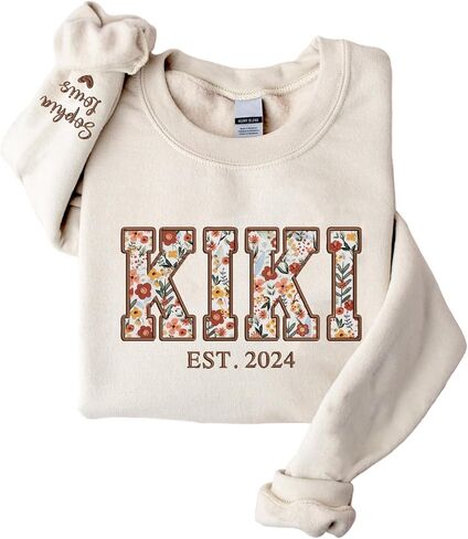 Custom Embroidered Mama Grandma Sweatshirt, Sweatshirts for Women, Personalized Gifts for Mama Grandma in Kuwait