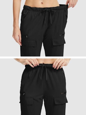 Capri Pants for women-15 Long Shorts Knee Length Capri Hiking Cargo Shorts Lightweight Quick Dry Elastic Waist for Casual in Kuwait