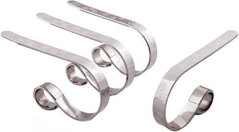 Haute Decor The Original MantleClip® Stocking Holder - 4 Pack (Glitter Red) - Hang Christmas Stockings Safely and Securely from Mantels Up to 3 Inches Thick in Kuwait