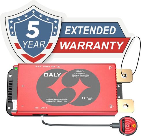 DALY BMS 12V 4S 200A Balance - Smart Bluetooth BMS with 5A Active Cell Balancing for 12V LiFePO4 Battery Pack RV Campers Boating Overlanding Home Energy in Saudi Arabia