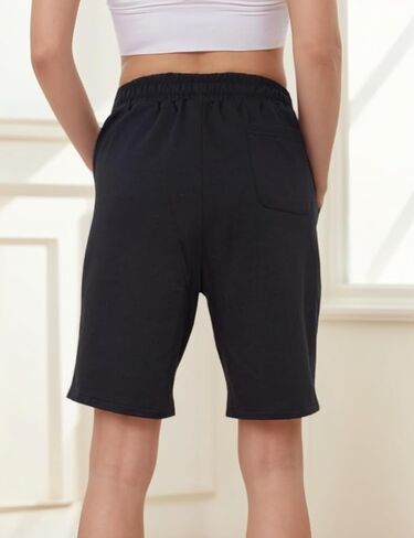 Womens Yoga Shorts Loose Comfy Drawstring Bermuda Shorts with 3 Pockets in Saudi Arabia