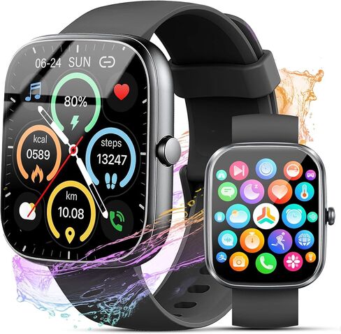Smart Watch for Men Women, Fitness Tracker 110+ Sport Modes with Heart Rate/SpO2/Sleep Monitor, IP68 Waterproof Smartwatch，GP2 in Kuwait
