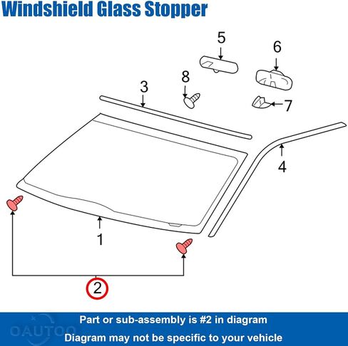 OAUTOO 10pcs Windshield Setting Block Clip with Sealer for Ford 9L3Z-14030A12-A, 4L3Z-1503296-AB fits F-150 Lincoln Mark LT 2004-2014 in Saudi Arabia