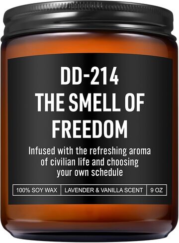 DD214 Candle, Military Retirement Gifts for Men, Women - Retired Navy Veteran, Air Force, Marine, Army Veteran Gifts - Veterans Day, Farewell, Going Away, Military Separation Presents in Saudi Arabia