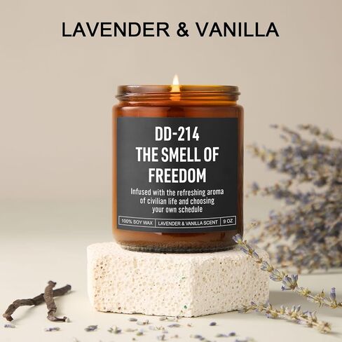 DD214 Candle, Military Retirement Gifts for Men, Women - Retired Navy Veteran, Air Force, Marine, Army Veteran Gifts - Veterans Day, Farewell, Going Away, Military Separation Presents in Saudi Arabia