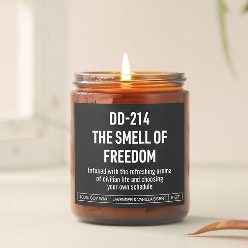 DD214 Candle, Military Retirement Gifts for Men, Women - Retired Navy Veteran, Air Force, Marine, Army Veteran Gifts - Veterans Day, Farewell, Going Away, Military Separation Presents in Saudi Arabia